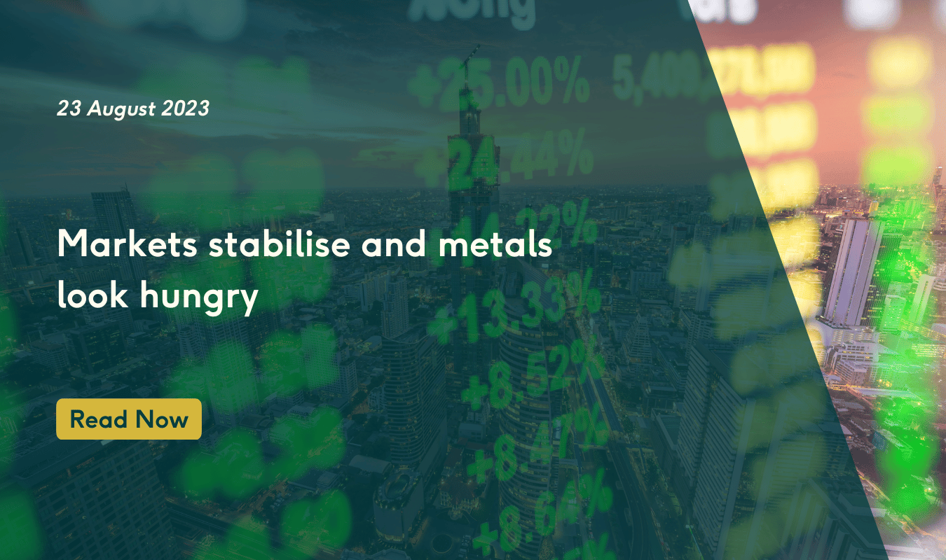 Markets stabilise and metals look hungry