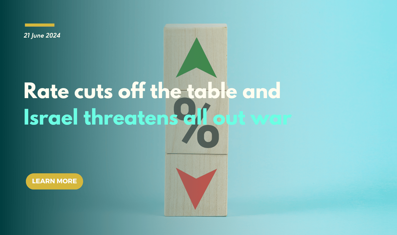 Rate cuts off the table and Israel threatens all out war